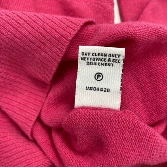 Diane von Furstenberg pink cashmere wool blend sweater v neck long sleeve soft - Picture 7 of 8